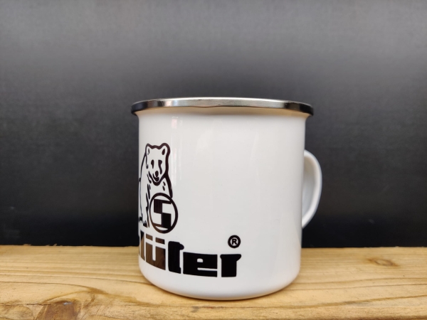 Schlüter Bär Emaille Tasse